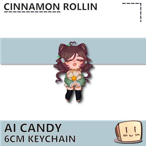 AIC-KC-02 Chamomile Keychain - Cinnamon Rollin - Store Image