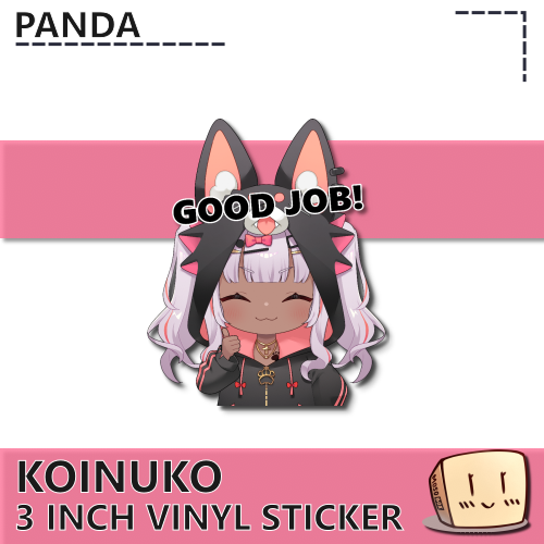 KOI-S-01 Good Job! Koinuko Sticker - Panda - Store Image