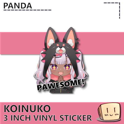 KOI-S-02 Pawesome! Koinuko Sticker - Panda - Store Image