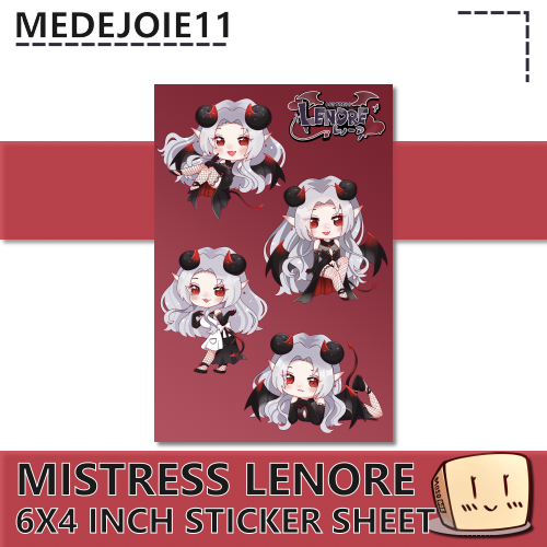 LEN-S-03 Mistress Lenore 2.5 Sticker Sheet - medejoie11 - Store Image