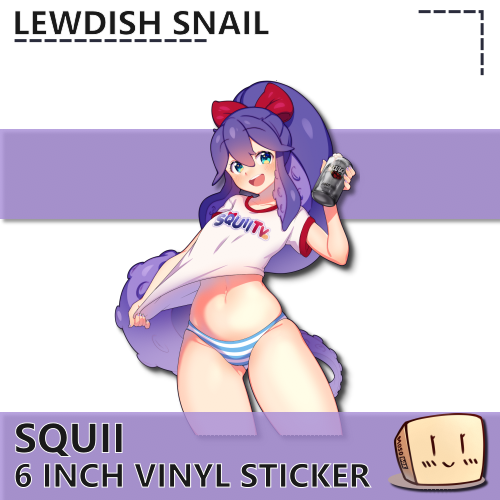 LEW-S-18 Squii Pantsu Sticker - Lewdish Snail - Store Image