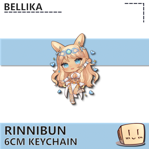 RIN-KC-01 Waving Rinnibun Keychain - Bellika - Store Image