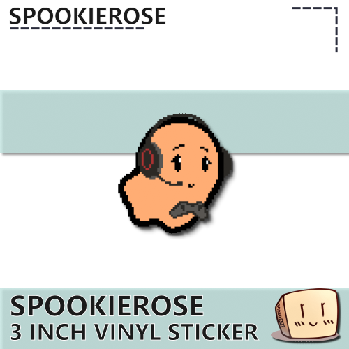 SPO-S-01 Gaming Ghost Sticker - SpookieRose - Store Image