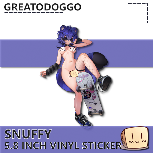 GRE-S-15 Skater Punk Snuffy Sticker NSFW - GreatoDoggo - Store Image