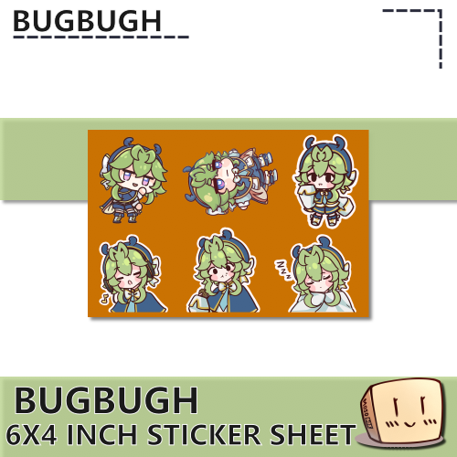 BUG-S-01 Beetle Bugbugh Sticker Sheet - Bugbugh - Store Image