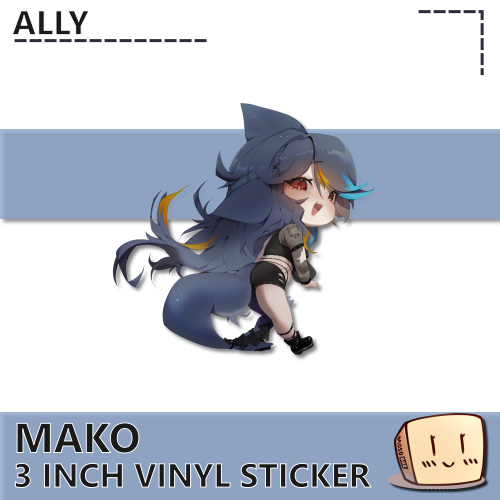 MAK-S-08 Chibi Mako Sticker - Ally - Store Image
