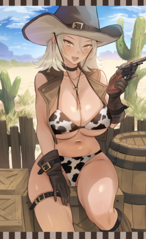 Cowgirl Cona Ember Wallscroll - Jagaimo