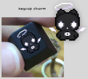 Ink Angel Keycap Keychain - weeniedesu