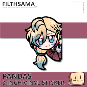 Haori Pandas Peeker Sticker - filthsama_