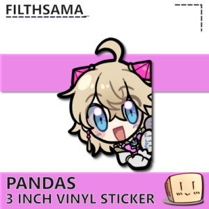 Magical Girl Pandas Peeker Sticker - filthsama_