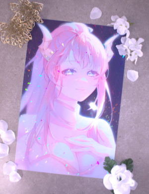 Holographic Signed Kali Kazahana Poster - Yoshunie