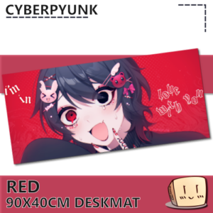 Red Deskmat - Cyberpyunk