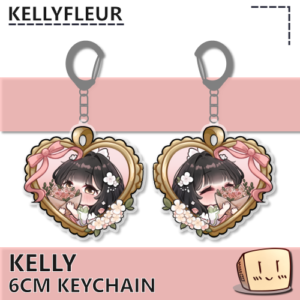 Kelly Valentines Heart Keychain - kellyfleur