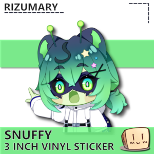 No Helmet Pointing Space Snuffy Sticker - Rizumary