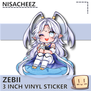 Sitting Chibi Zebii Sticker - nisacheez