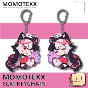 Momo & Woodchat Keychain - Momotexx