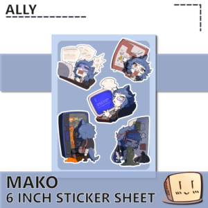 Business Shark Mako Sticker Sheet - Ally