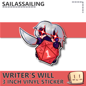 Writer's Will Sticker - SailasSailing